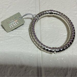 MIA FIORE made in italy sterling silver basket chain bangle bracelet